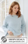 266-24 Blue Petal Sweater by DROPS Design