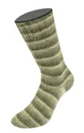 Lana Grossa Cosy Socks Soft Stripes 107 Lichtgroen/resedagroen/grijsgroen/mosgroen