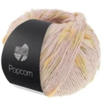 Lana Grossa Popcorn 04 Rose pastel/jaune doux/gris clair/pêche
