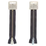 Go Handmade Fermeture Éclair Métal Gris : Or et argent