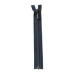 YKK Deelbare Metalen Rits 4 mm (25-65 cm) 560 Marineblauw, Antiek messing