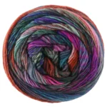 Lana Grossa Colorissimo 222 Bleu jean/Aubergine/Rose/Orange/Saumon/Gris/Violet gris foncé/Vert gris/Vert foncé
