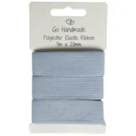 Go Handmade Elastiekband: 3 m x 20 mm, Grijs/blauw