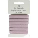 Go Handmade Elastiekband: 5 m x 10 mm, Vintage roze