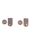 Go Handmade Tassluiting met drukknoop: Beige/zilver
