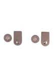 Go Handmade Tassluiting met drukknoop: Beige/zilver