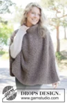 262-33 Sheltering Cloud Poncho by DROPS Design