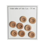 Go Handmade Houten Knopen (8 st.): 15 mm