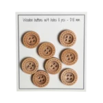 Go Handmade Houten Knopen (8 st.): 18 mm