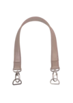 Go Handmade Anse de sac avec mousqueton et anneau en D: 50 x 2,5 cm, Beige/Argent
