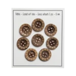 Go Handmade Houten knopen met hartjes (8 st.): 18 mm