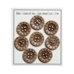 Go Handmade Houten knopen met hartjes (8 st.): 21 mm