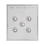 Boutons en perle Go Handmade: Rond, Perle