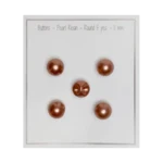Boutons en perle Go Handmade: Rond, Brun pastel