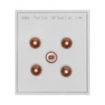 Boutons en perle Go Handmade: Semi-rond, Brun pastel