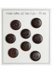 Go Handmade Boutons en Bois - UFO (8 pièces) 15 mm