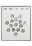Go Handmade Glitterknopen 9 mm Goud