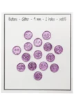 Go Handmade Glitterknopen 9 mm Roze