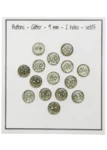 Go Handmade Glitterknopen 9 mm Groen