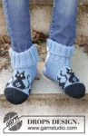 Children 47-28 Bewitched Cat Socks by DROPS Design — 1