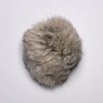 Pompon Fourrure de Lapin 10 cm 06 Gris
