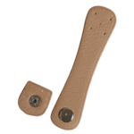 Go Handmade Sangle de Sac avec Bouton-Pression Argenté 2x11 cm Abricot/Argent