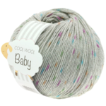 Lana Grossa Cool Wool Baby 358 Gris clair/Orange/Turquoise/Vert/Cyclamen