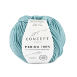 Katia Merino 100% 075 Bleu d'eau