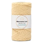 LindeHobby Macrame Lux, Rope Yarn, 2 mm 08 Jaune clair
