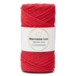 LindeHobby Macrame Lux, Rope Yarn, 2 mm 10 Rouge