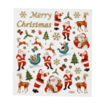 Autocollants, Noël, 15 x 16.5 cm, 1 feuille Père Noël et renne
