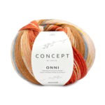 Katia Concept Onni Socks 403 Orange-Bleu-Jaune Ocre-Brun