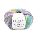 Katia Concept Paradise Merino 500 Écru-Vert-Bleu-Jaune