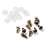 Yeux de sécurité HobbyArts, Beige, 5 paires 10 mm