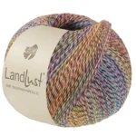 Lana Grossa Landlust Die Sockenwolle 220 Groen/Donkerrood/Blauw/Geel/Lichtblauw/Pruim/Oranje