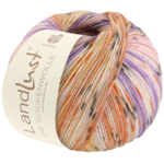 Lana Grossa Landlust Die Sockenwolle 513 Écru/Rose/Violet/Orange brun/Abricot/Gris foncé