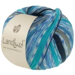 Lana Grossa Landlust Die Sockenwolle 823 Donkergrijs/Zwart/Zeegroen/Turkoois/Koningsblauw/Petrolblauw/Gebroken wit/Blauw