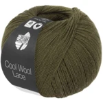 Lana Grossa Cool Wool Lace 70 Vert brun