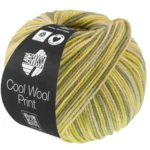 Lana Grossa Cool Wool Print 843 Groenbeige/Lime/Grijsgroen/Resedagroen