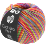 Lana Grossa Cool Wool Print 703 Violet/Vert/Framboise/Orange/Jaune/Bleu