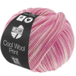 Lana Grossa Cool Wool Print 842 Roze/Fuchsia/Ecru