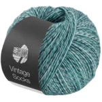 Lana Grossa Vintage Socks 1003 Mint/grijsblauw/jeans/petrol gemêleerd