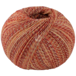 Lana Grossa Vintage Socks 1012 Rouille/rouge foncé/jaune/orange/crème chiné