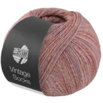 Lana Grossa Vintage Socks 1011 Roze/paars/abrikoos/lichtgeel gemêleerd