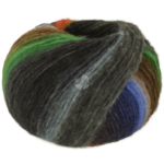 Lana Grossa Bomba 04 Rouille/pétrole foncé/-olive/blanc-/vert gris/violet/mûre/gris jaune
