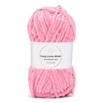 LindeHobby Fuzzy Chenille Silver Lurex 14 Rose foncé