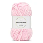 LindeHobby Fuzzy Chenille Silver Lurex 04 Rose bébé (clair)