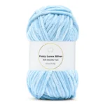 LindeHobby Fuzzy Chenille Silver Lurex 07 Bleu bébé