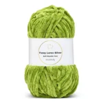 LindeHobby Fuzzy Chenille Silver Lurex 32 Vert herbe