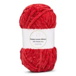 LindeHobby Fuzzy Chenille Silver Lurex 27 Rubis